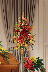 Farewell Too Soon Standing Spray from Backstage Florist in Richardson, Texas